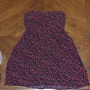 Strapless flower sundress